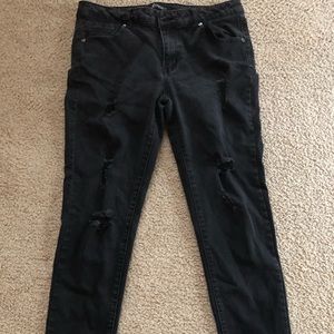 Jrs Black Distressed Skinny Jean By APRIL JEANS